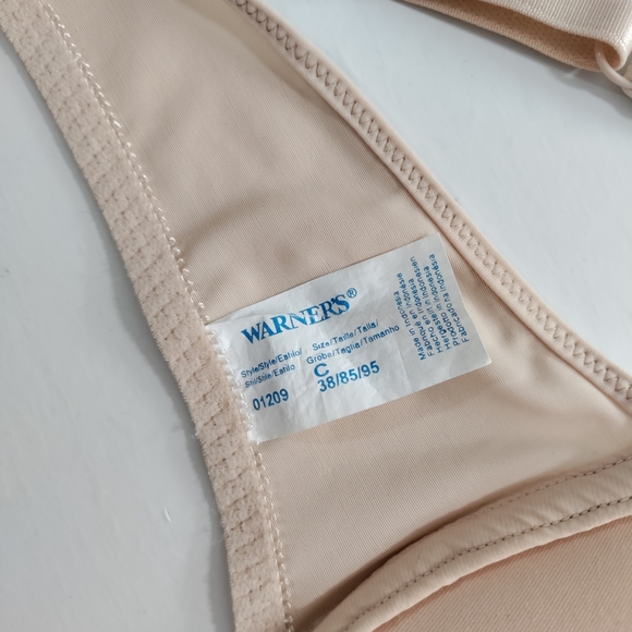 Warner's Nude Front Closure Underwire Smooth T-Shirt Bra 38C - Picture 4 of 6